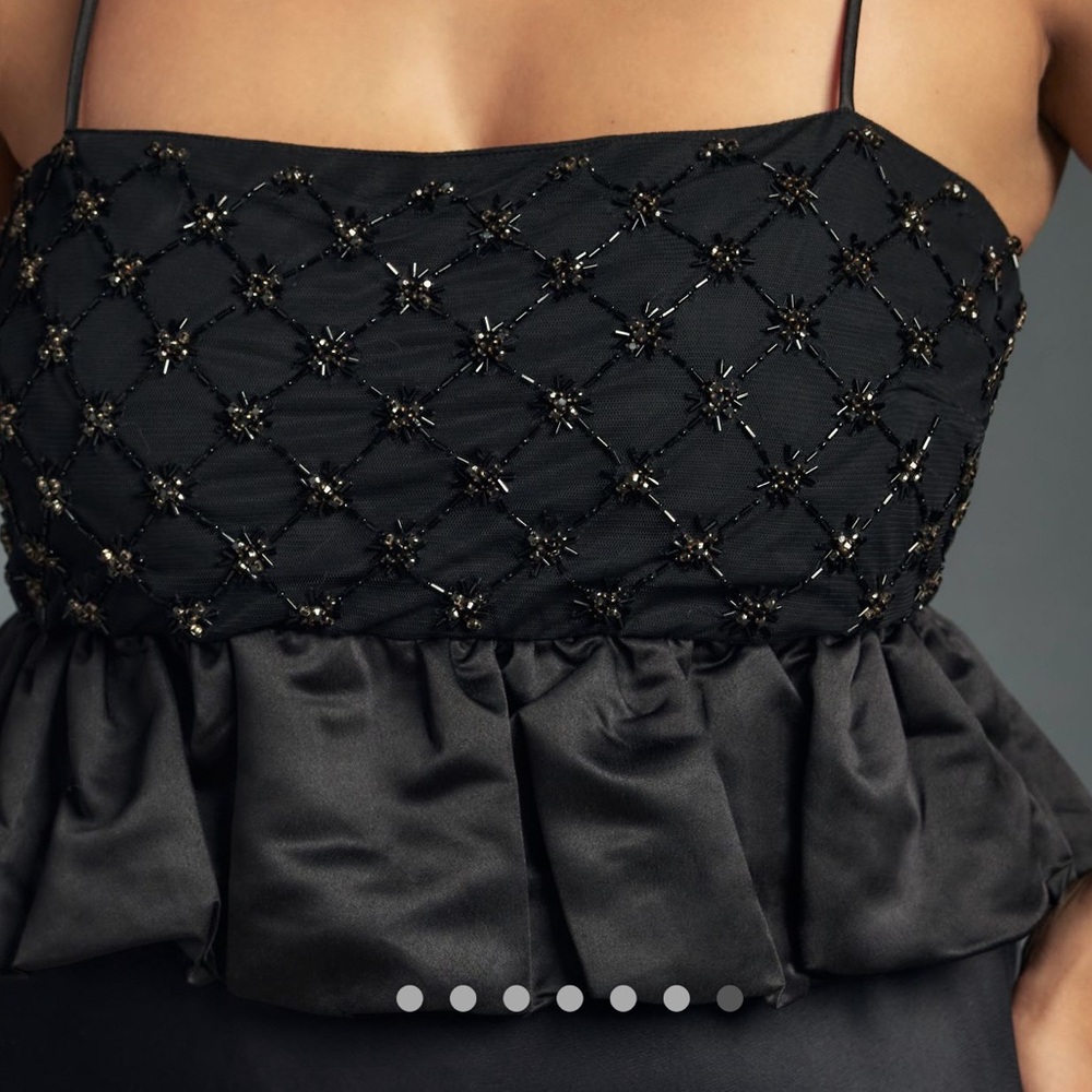 NWT Black Beaded Top Size Large by Anthropologie - Picture 5 of 13